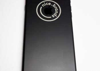 IPhone black matt mit Logo laserbeschriftet