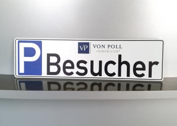 Gefrästes Parkplatz-Schild UV bedruckt